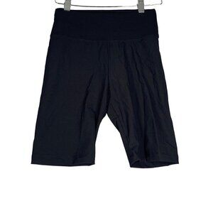 Calzedonia Womens Biker Shorts Black Pull On Yoga Waistband Stretch Activewear S